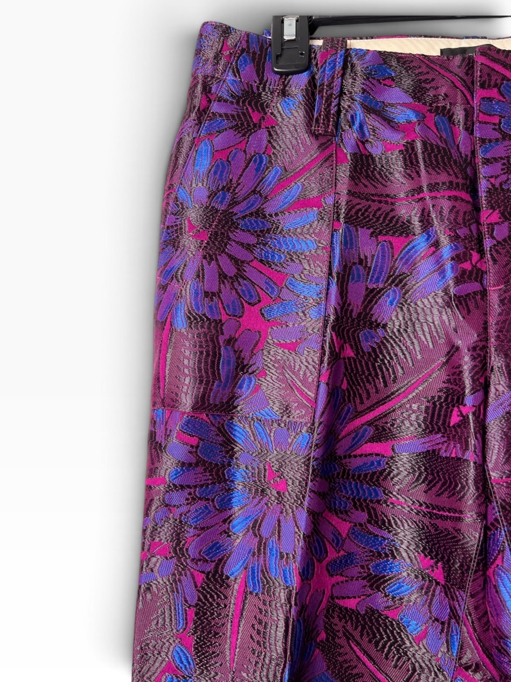 J.Crew Garden Pants Midnight Floral Jacquard Cropped Ankle Pants Size 4 - Picture 5 of 7
